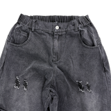 curve detail hammer balloon pants