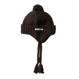 Folded Bell Earflap Beanie (Brown)