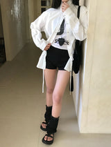 リブネオプレンミニマルショートパンツ
