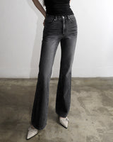 Metal Triclipse Regular Fit Bootcut Denim Pants Gray