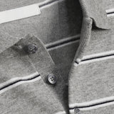 Kesio Multi-Stripe Henley Neck Knit