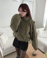 Malt Two-Way High-Neck Flight Jacket