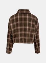 Cheeks Checkered Shirt Top Set