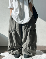 シャーリングバルーンナイロンパンツ 🖤💚🩶🤍4COLOR4COLOR