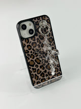 Leopard Magsafe Glass Bumper Case(Brown)
