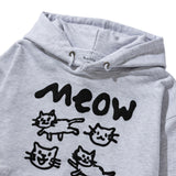 DOODLE MEOW HOODIE (LIGHT GRAY)