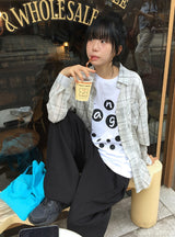 [unisex] Lebea Loose-Fit Rivet Dot Short Sleeve Tee