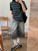DF バミューダカプリデニムパンツ
