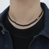 Men's ネックレスブラックビーズ_CLEF トレモロネックレス