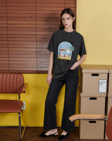 【MADE】SUNSHINE GHOST PRINT T-SHIRT [BLACK]