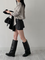 Lien V-Neck Tie Blouse