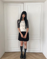 ムーテンレタリング7分袖Tシャツ