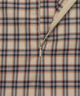 Twisted Check High-neck Top _ BEIGE