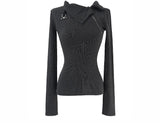 high neck zipper polar T (2color)
