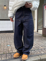 DOUBLE KNEE RAW JEANS (2C)