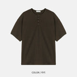 Waffle henry neck half sleeve