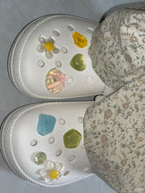 [Made shoes parts set]smile daisy flower(8pcs)