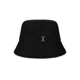 VA Stud Vegan Leather Bucket Hat / Black
