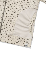 STAR SHIRRING HOODED ZIP-UP(IVORY)
