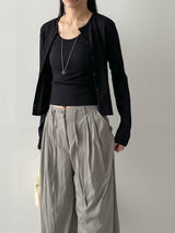 Yvon Nylon Strap Wide Slacks