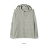 By hood check shirt -3C