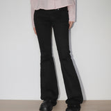 Rasen Low Rise Slit Cotton Bootcut Pants