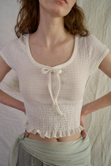 Kiro ribbon smoke top_ivory