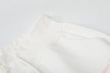 Rosy Flare Ribbon Pants