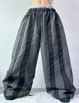 TRACK NYLON UNIQUE BALLOON PANTS💚🩶🖤🤎 - 4 COLORS