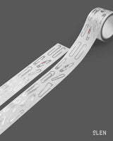 PET Silver Foil Pin & Clips Kiss Cut Tape