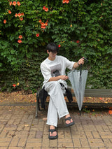 [A-T0249] バンダナキャットモノクロ半袖Tシャツ (2色)