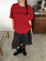 Rambo check midi skirt (2color)