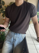 マッスルショルダーリブ半袖Tシャツ
