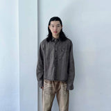 Washed Vintage Cropped Shirt
