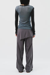 (W) Pin Wrap Skirt Pants (2color)