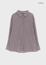 [MADE] シニラルーズフィットストライプシャツ