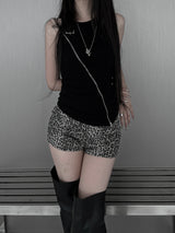 cats zipper halter sleeveless (2color)