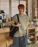 ロベン カラーマッチング ロールアップ ショートスリーブ Tシャツ