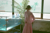 Check Tie Skirt (pink)