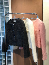 Furry round jacket