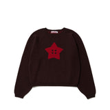 STAR BUTTON KNIT - BROWN