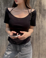 Cammy Halter Short-Sleeved Knitwear