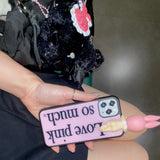 [MADE] Love pink so much Glass Bumper iPhone Case