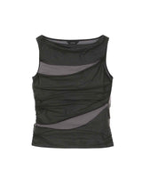 Mesh Layered Sleeveless _ GREY