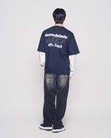 25FW ダブルレイヤーADLV長袖Tシャツ ライトネイビー