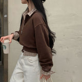 [BELLIDE MADE] Almonds, color cropped sweat
