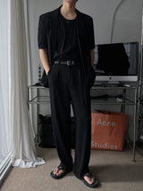 ASCLO Wrinkle Linen Half Sleeve Jacket (2color)