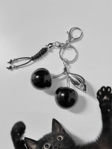 Black Cat's Cherry Keyring