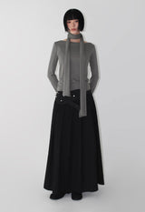 FLUID PLEATS LONG SKIRT