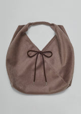Jeanne Angora Fur Shoulder Bag_Melange Brown